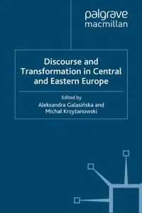 Discourse and Transformation in Central and Eastern Europe_cover