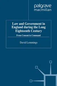 Law and Government in England during the Long Eighteenth Century_cover