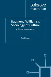 Raymond Williams's Sociology of Culture_cover