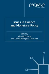 Issues in Finance and Monetary Policy_cover