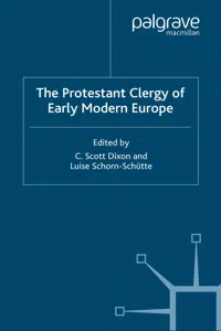 The Protestant Clergy of Early Modern Europe_cover