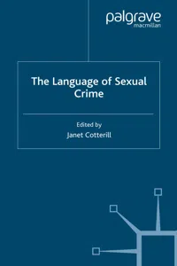 The Language of Sexual Crime_cover