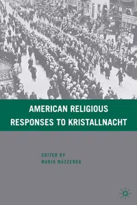 American Religious Responses to Kristallnacht_cover