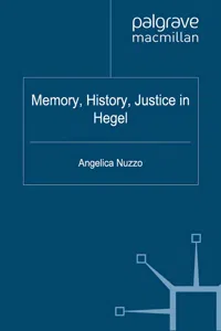 Memory, History, Justice in Hegel_cover