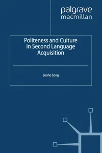 Politeness and Culture in Second Language Acquisition_cover