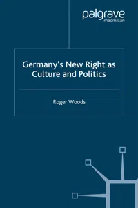 Germany's New Right as Culture and Politics_cover