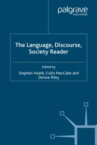 The Language, Discourse, Society Reader_cover