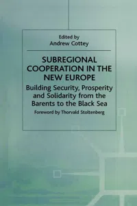 Subregional Cooperation in the New Europe_cover