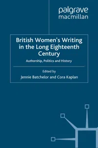 British Women's Writing in the Long Eighteenth Century_cover