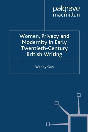 Women, Privacy and Modernity in Early Twentieth-Century British Writing