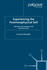 Experiencing the Postmetaphysical Self_cover