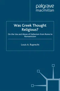 Was Greek Thought Religious?_cover