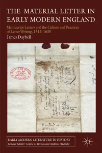 The Material Letter in Early Modern England_cover