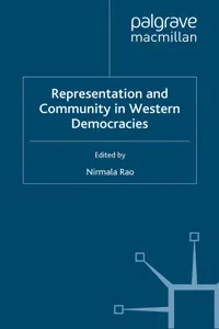 Representation and Community in Western Democracies_cover