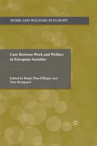 Care Between Work and Welfare in European Societies_cover