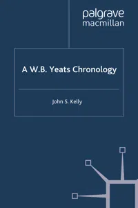 A W.B. Yeats Chronology_cover