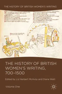 The History of British Women's Writing, 700-1500_cover