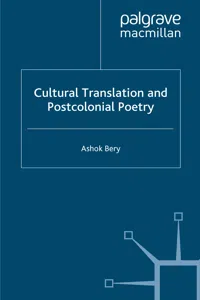 Cultural Translation and Postcolonial Poetry_cover