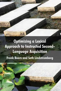 Optimizing a Lexical Approach to Instructed Second Language Acquisition_cover