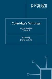 Coleridge's Writings: On the Sublime_cover