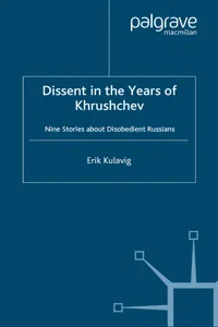 Dissent in the Years of Krushchev_cover