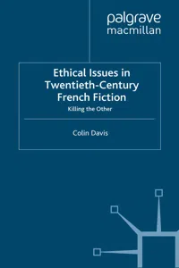 Ethical Issues in Twentieth Century French Fiction_cover