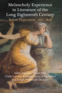 Melancholy Experience in Literature of the Long Eighteenth Century_cover