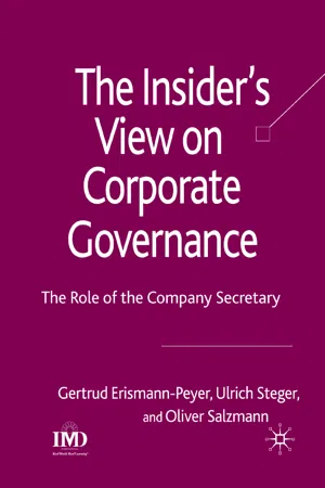 The Insider's View on Corporate Governance