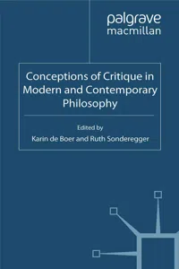 Conceptions of Critique in Modern and Contemporary Philosophy_cover