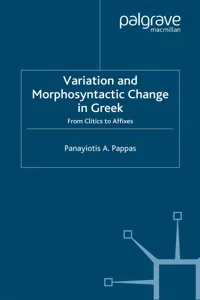 Variation and Morphosyntactic Change in Greek_cover
