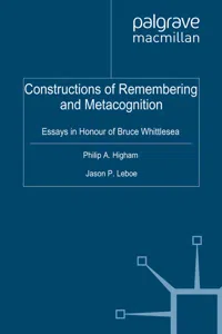 Constructions of Remembering and Metacognition_cover
