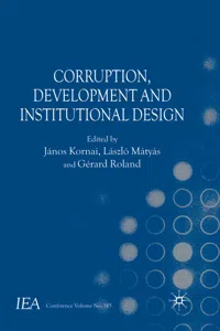 Corruption, Development and Institutional Design_cover