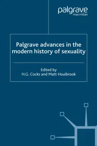 Palgrave Advances in the Modern History of Sexuality_cover
