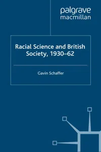 Racial Science and British Society, 1930-62_cover