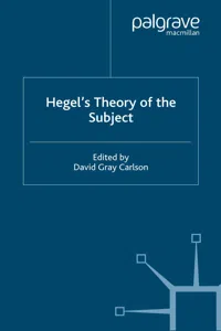 Hegel's Theory of the Subject_cover