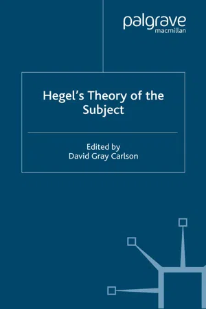 Hegel's Theory of the Subject