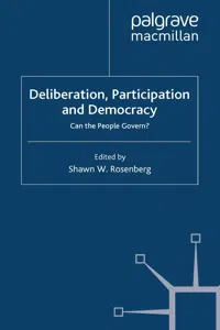 Deliberation, Participation and Democracy_cover