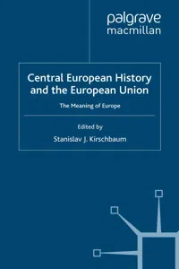 Central European History and the European Union_cover