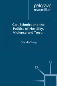 Carl Schmitt and the Politics of Hostility, Violence and Terror_cover