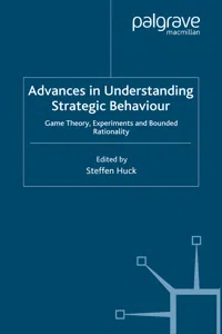 Advances in Understanding Strategic Behaviour_cover