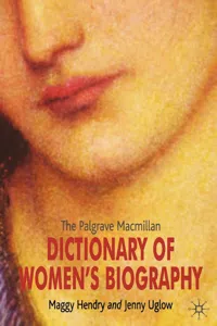 The Palgrave Macmillan Dictionary of Women's Biography_cover