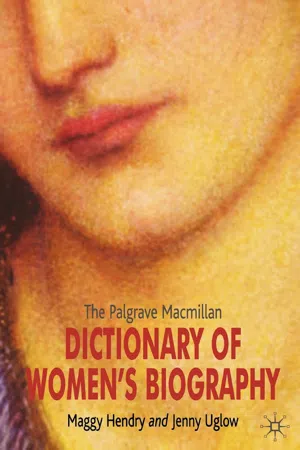 The Palgrave Macmillan Dictionary of Women's Biography