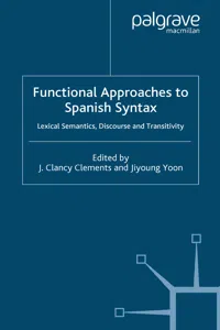 Functional Approaches to Spanish Syntax_cover