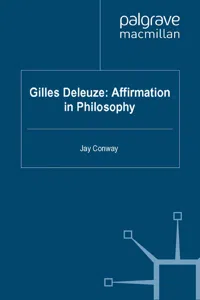 Gilles Deleuze: Affirmation in Philosophy_cover