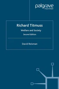 Richard Titmuss; Welfare and Society_cover