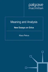 Meaning and Analysis: New Essays on Grice_cover