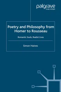 Poetry and Philosophy from Homer to Rousseau_cover