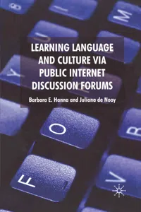 Learning Language and Culture Via Public Internet Discussion Forums_cover