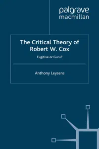 The Critical Theory of Robert W. Cox_cover