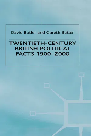 Twentieth-Century British Political Facts, 1900-2000